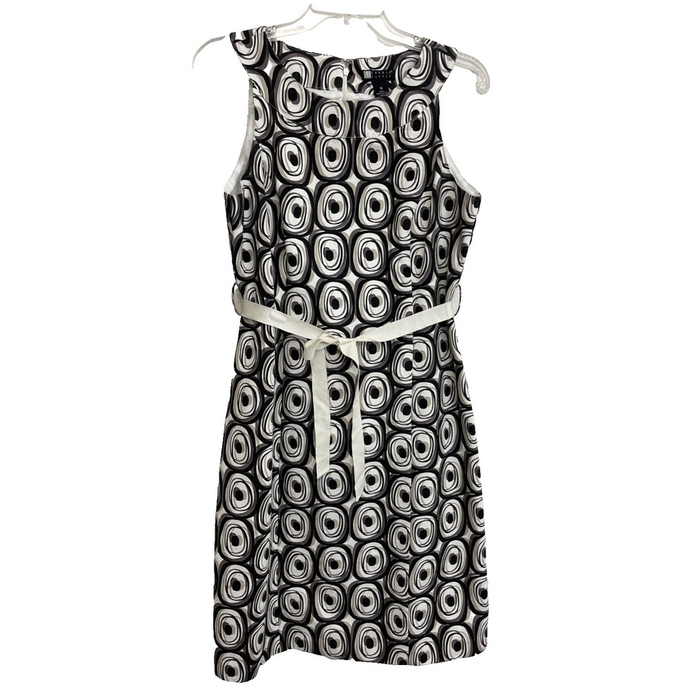 Carole Little Women's Sleeveless Dress Size 10 Abstract Circles Black Lavendar